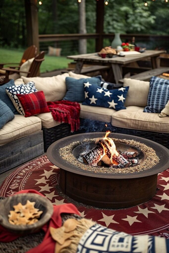 Cozy Campfire Patriotic Table