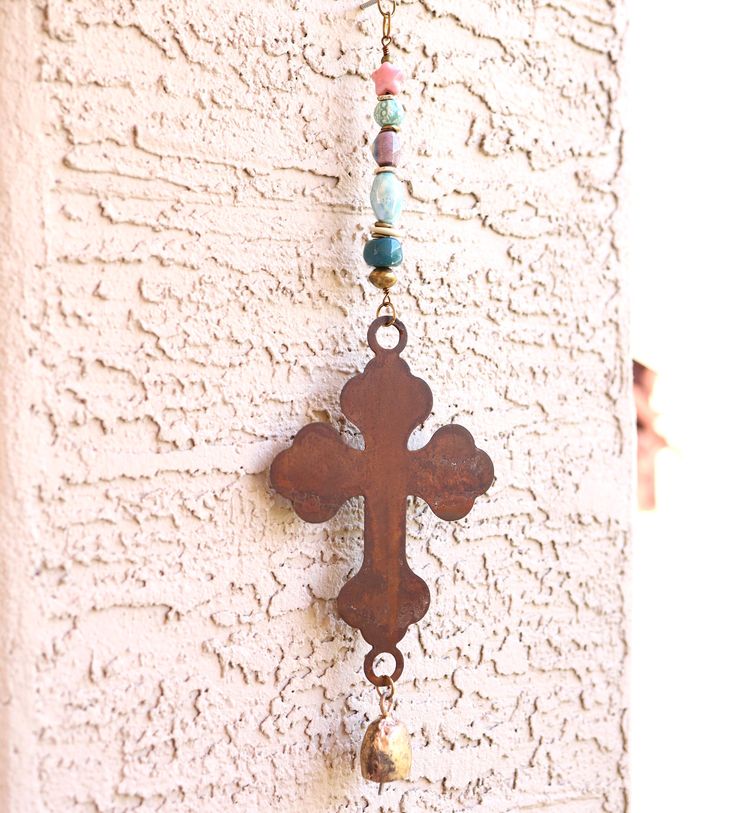 Cross-Shaped Wooden Wind Chimes