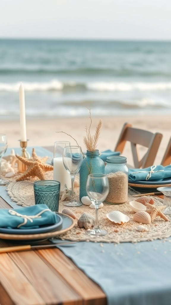 Denim and Driftwood Party Setup