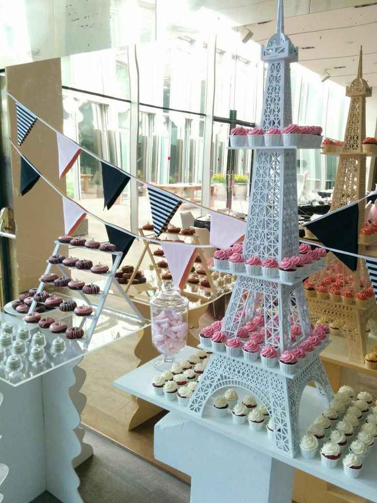 Eiffel Tower Dessert Table Elegance