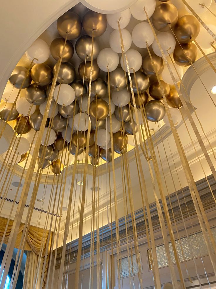 Elegant Balloon Ceiling Installation