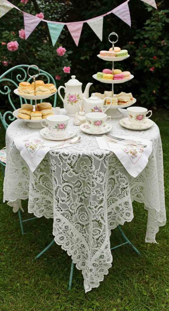 Elegant Garden Tea Party Setup