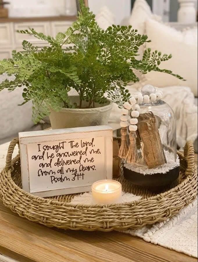 Faith-Filled Bible Verse Tray Display