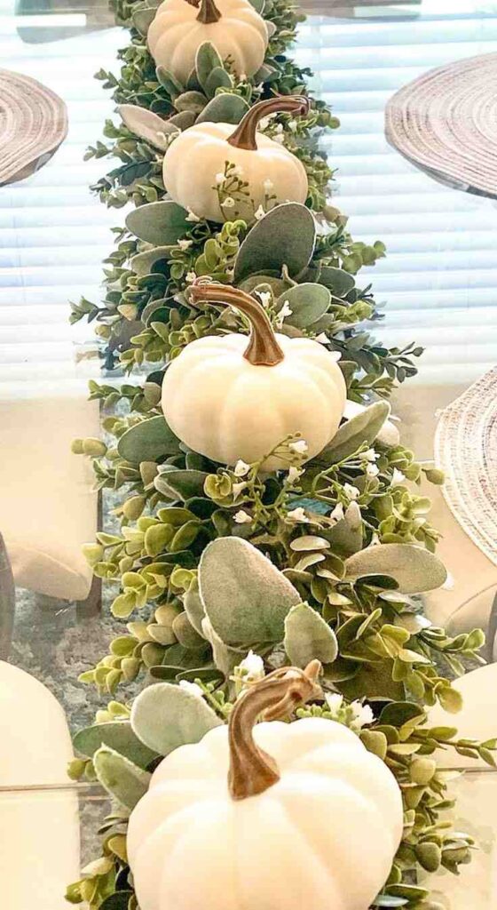 Farmhouse Pumpkin and Eucalyptus Centerpiece