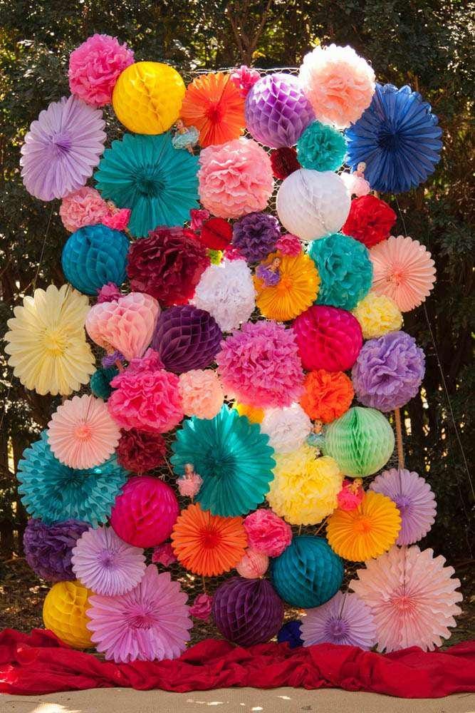 Fiesta Paper Fan Wall Display