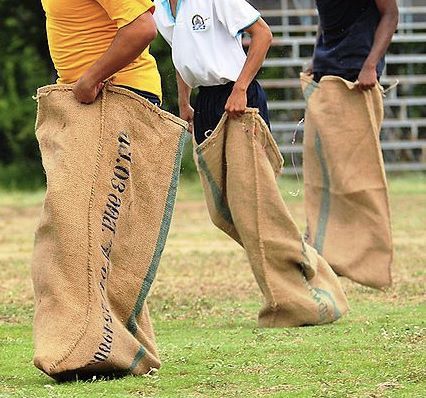 Garden Sack Race Fun
