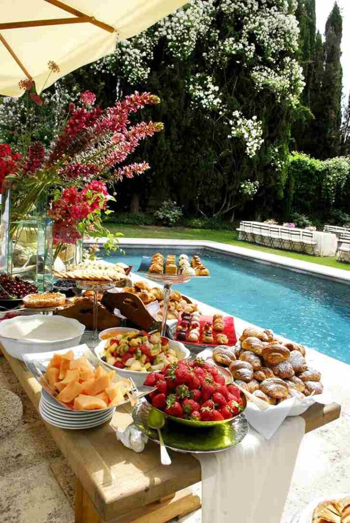 Hawaiian Sunset Poolside Feast