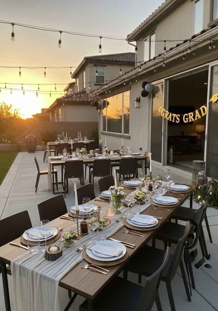 Luxury Outdoor Graduation Dinner
