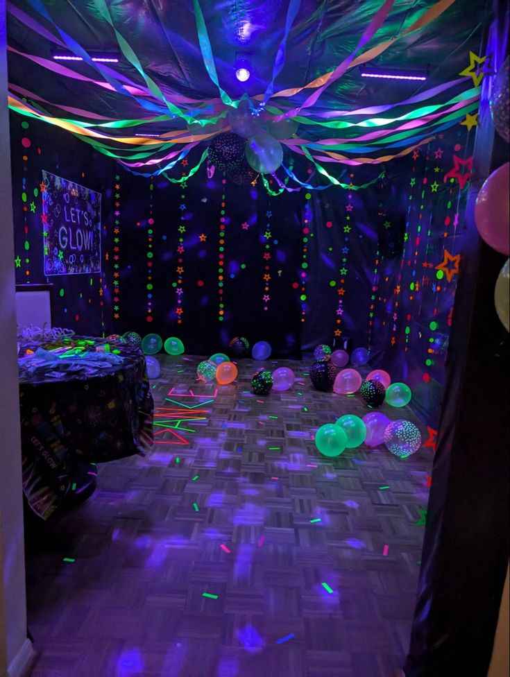 Neon Glow Party Setup