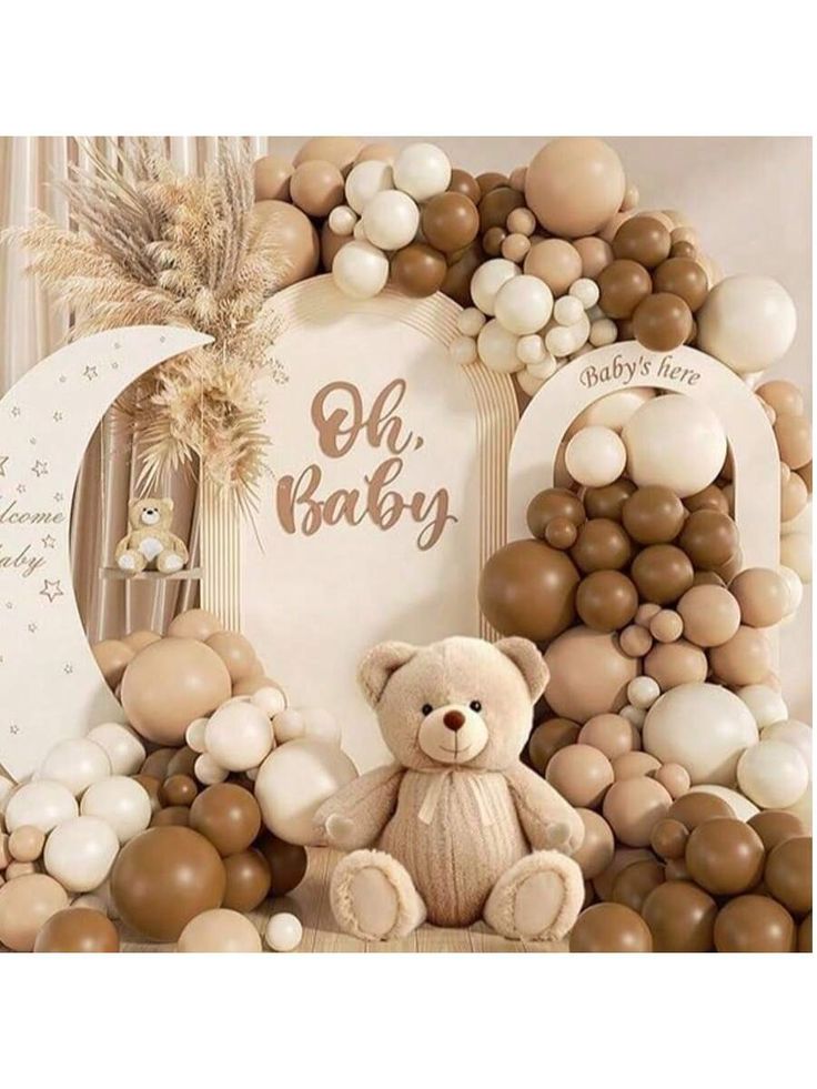 Neutral Balloon Garland Setup