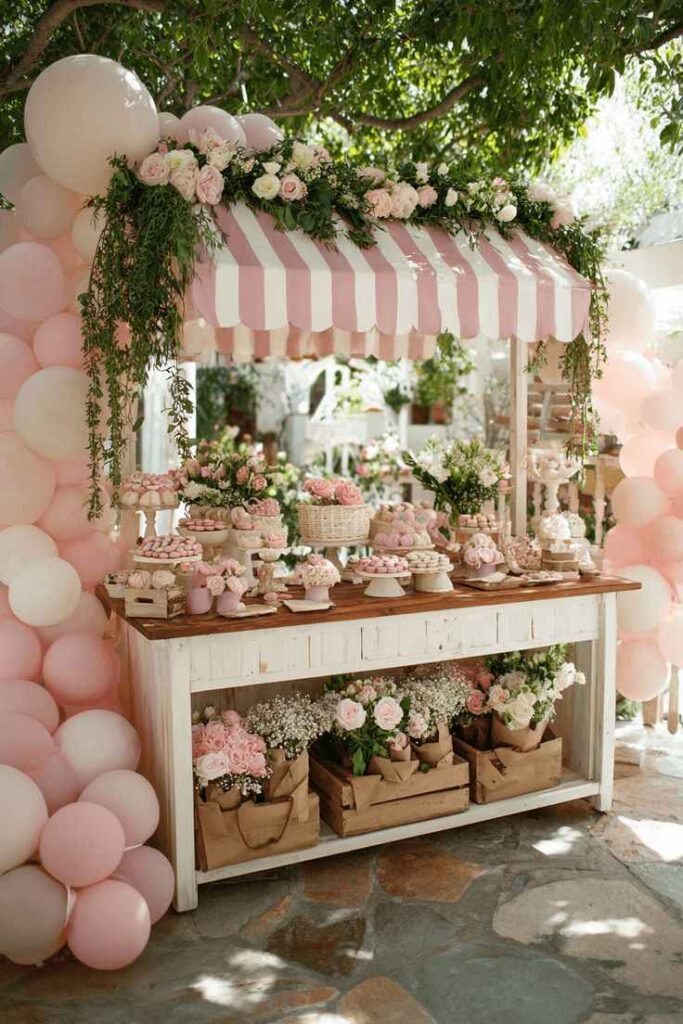 Parisian Pastry Cart Display