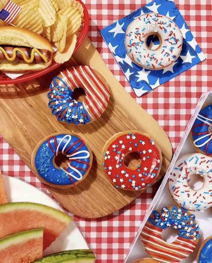 Patriotic Donut Dessert Table