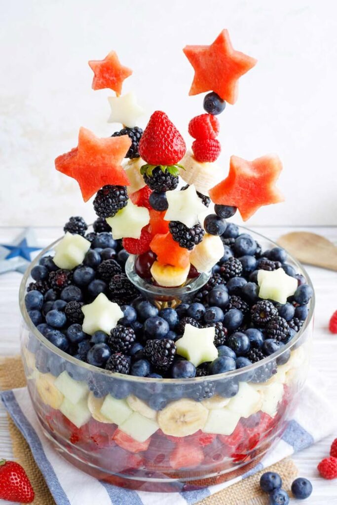 Patriotic Fruit Display Table