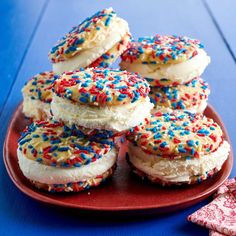 Patriotic Ice Cream Sandwiches