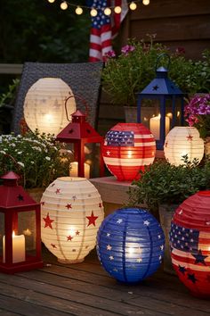 Patriotic Paper Lanterns