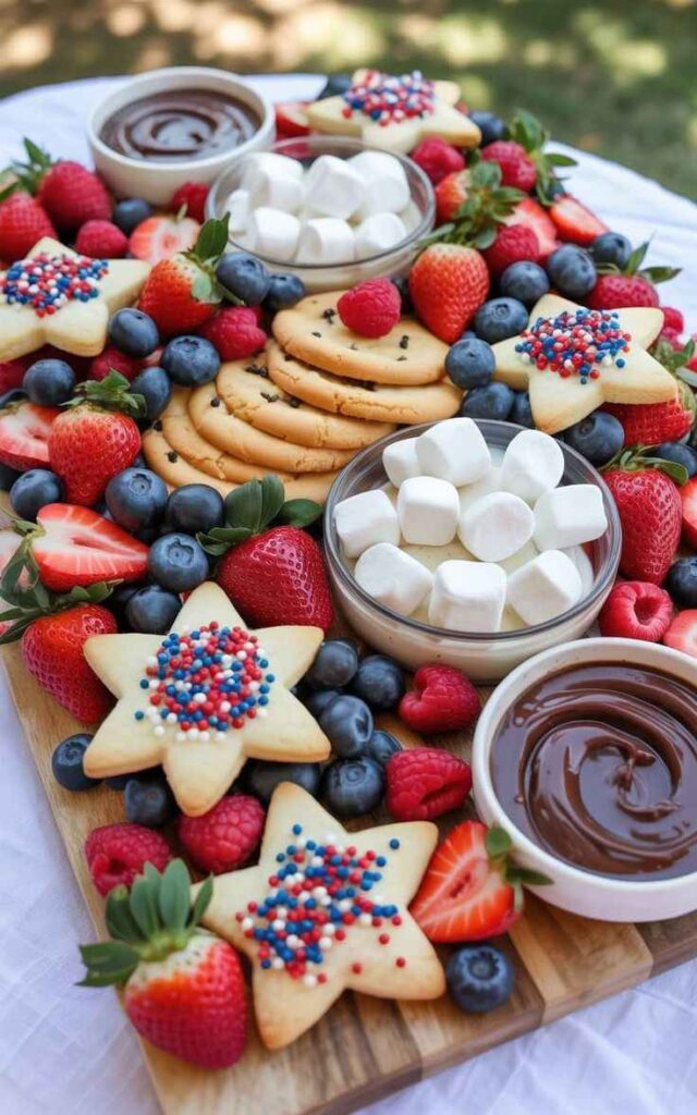 Patriotic S’mores Dip Board
