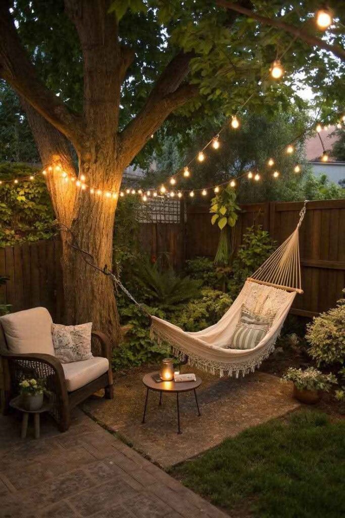 Peaceful Patio Hammock Corner