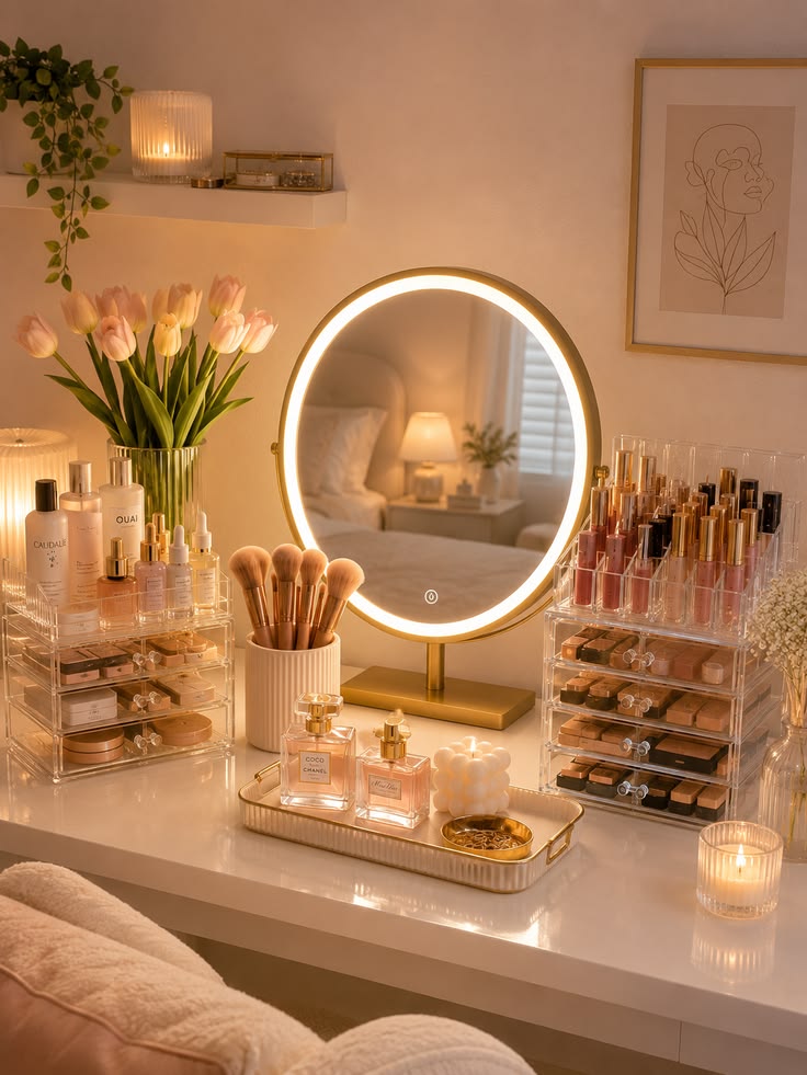 Pearl Vanity Makeup Party