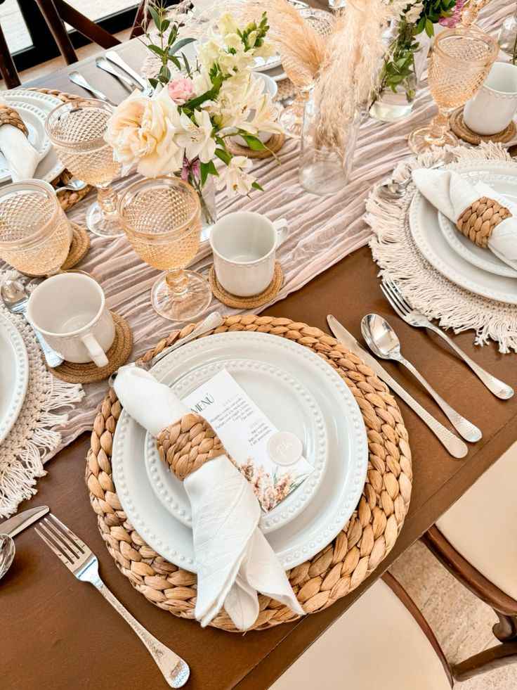 Soft Beige Table Styling