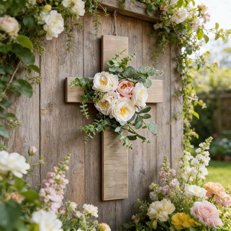Summer Cross Wall Decor Display