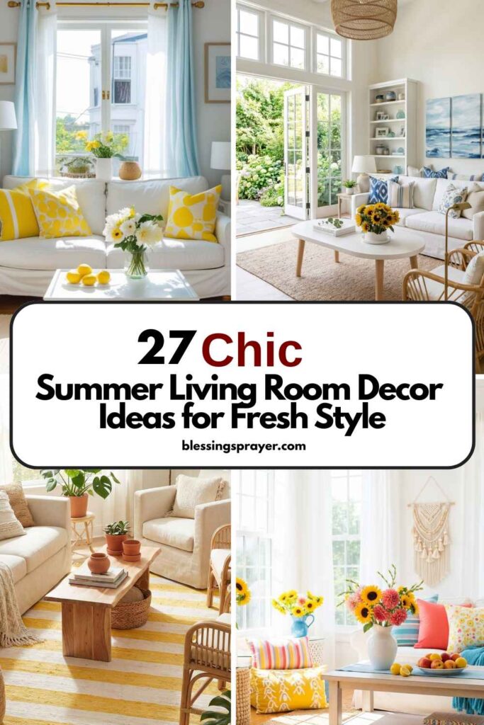 Summer Living Room Decor Ideas for Fresh Style