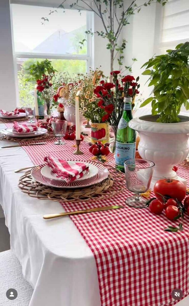 Tomato-Filled Farmhouse Tablescape