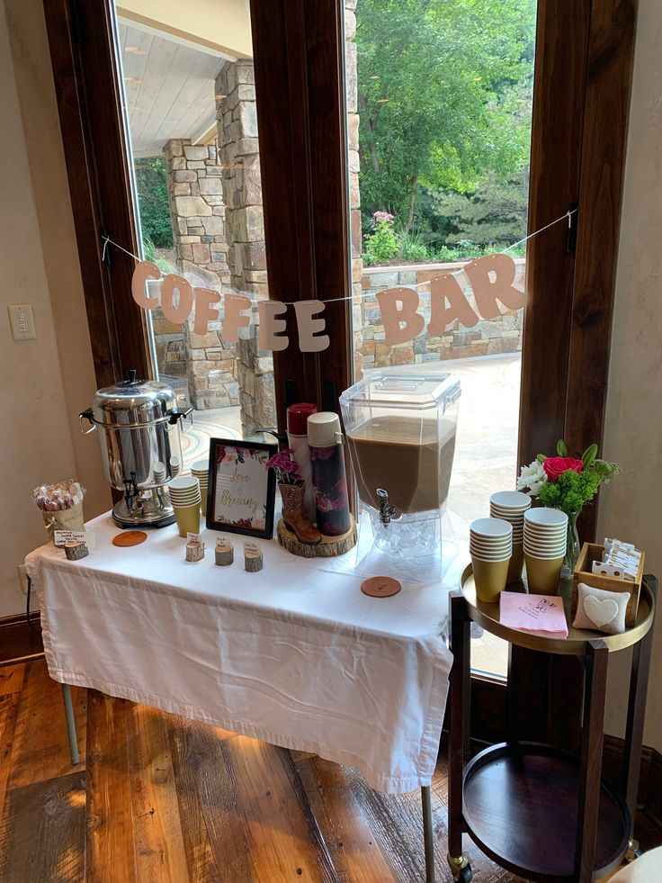 Trendy Coffee Bar Birthday Setup