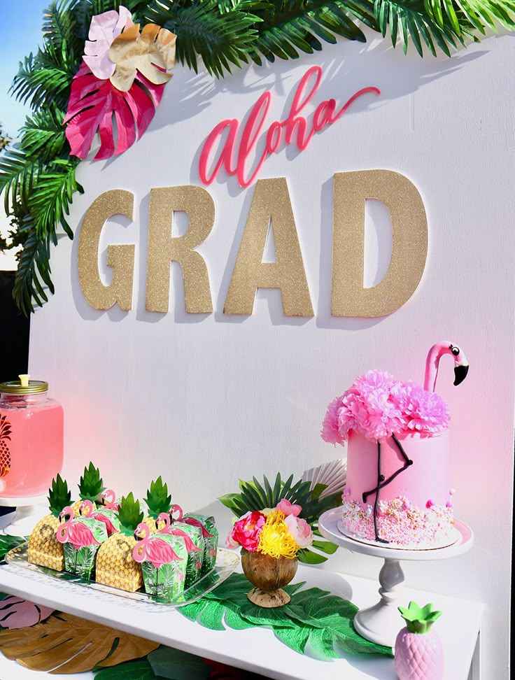 Tropical Luau Graduation Pool Party