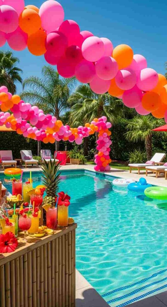 Tropical Luau Poolside Escape