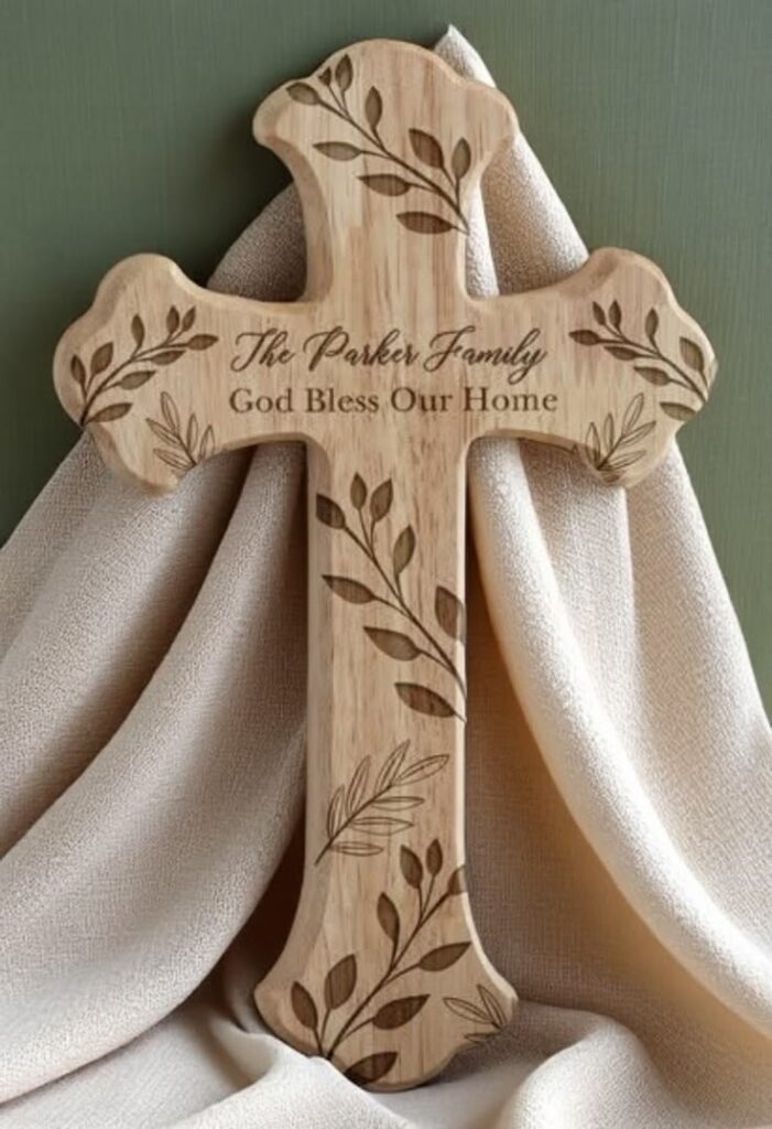 Wooden Cross Scripture Wall Hanging