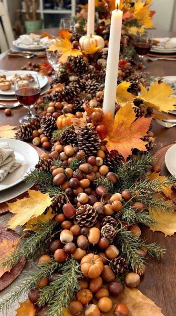 Acorn and Pinecone Decorating Station