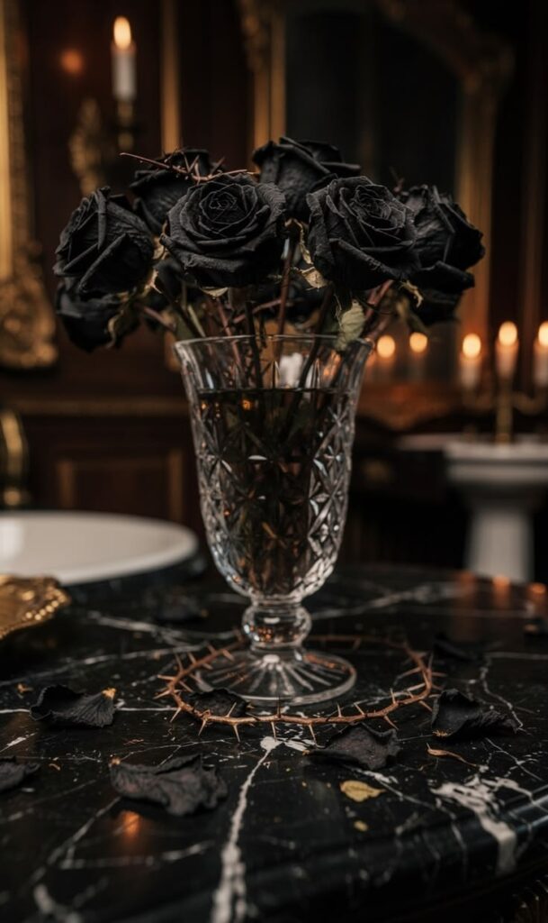 Black Rose Centerpiece Arrangement