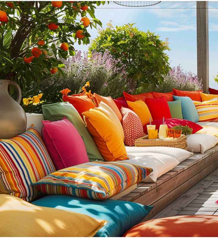Bright Cushion Patio Styling