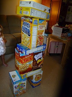 Cereal Box Tower Game