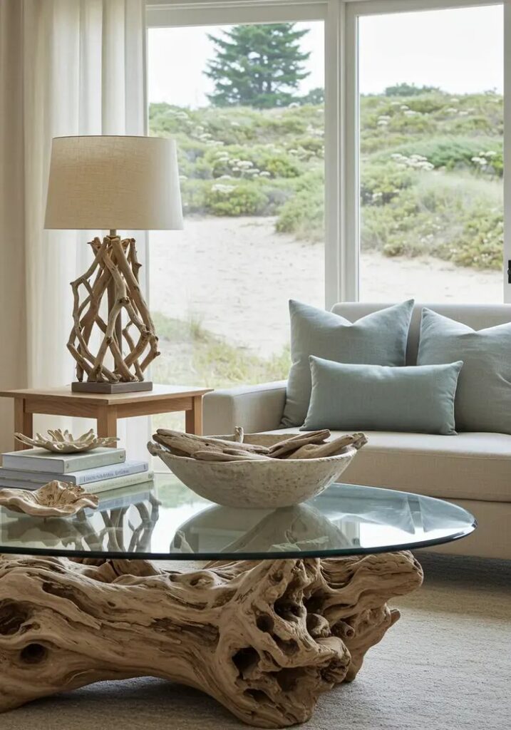 Coastal Driftwood Coffee Table Display