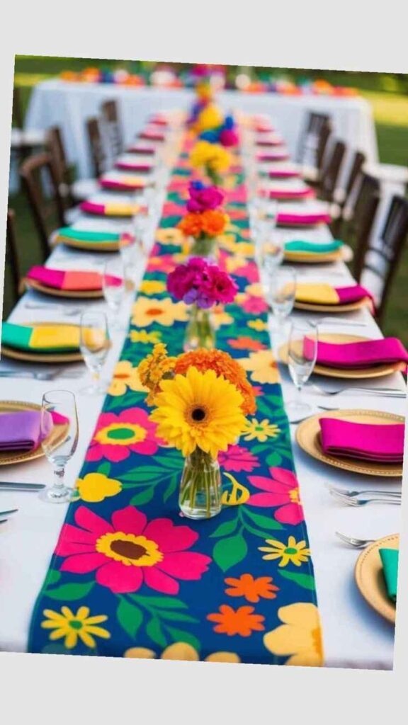 Colorful Fiesta Table Setup