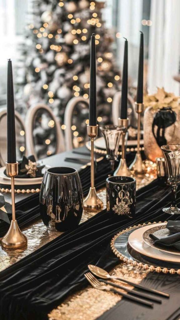 Elegant Black and Gold Halloween Party