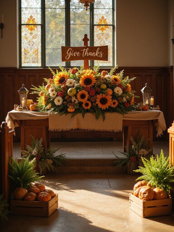 Fall Floral Altar Arrangement