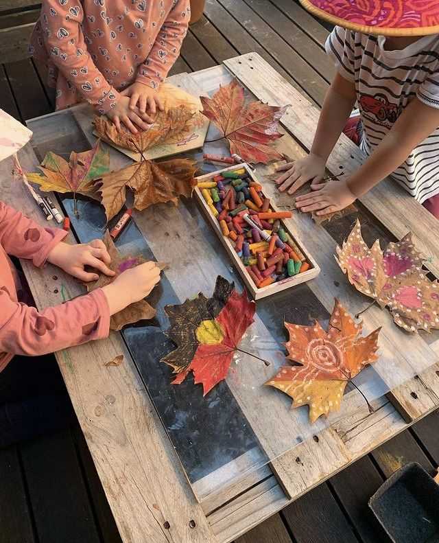 Fall Leaf Craft Table