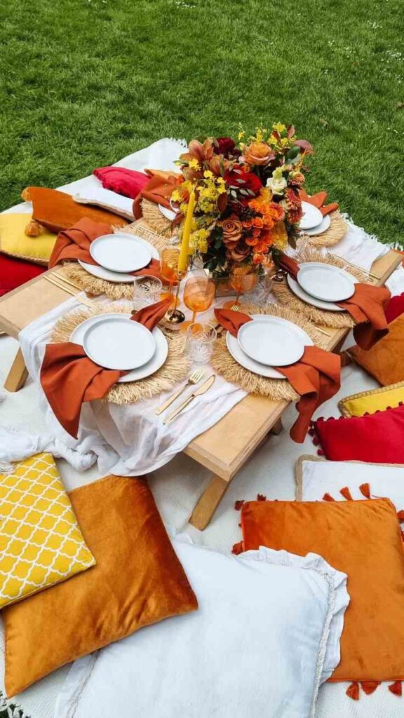 Fall Picnic Party Setup