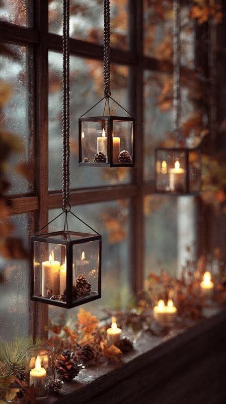 Floating Candle Window Display