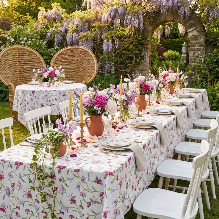 Floral Garden Table Setting