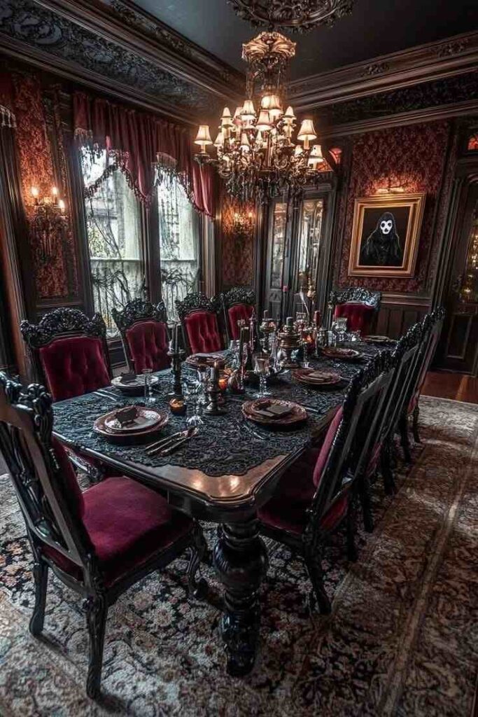 Gothic-Inspired Dining Decor