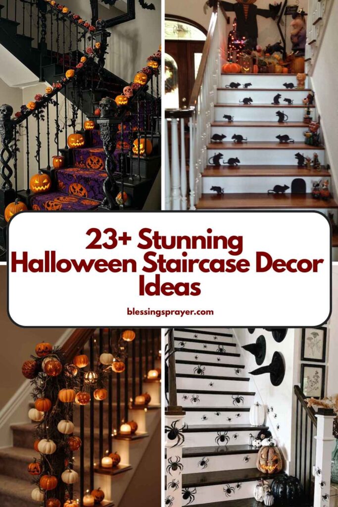 Halloween Staircase Decor Ideas