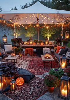Moonlit Backyard Halloween Gathering