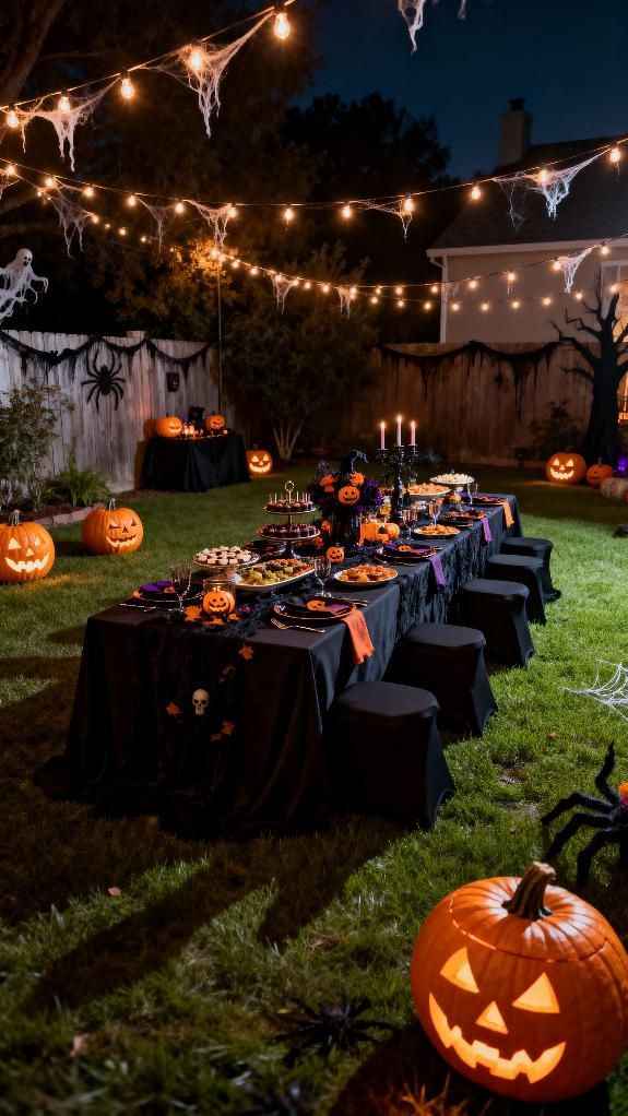 Moonlit Halloween Patio Party
