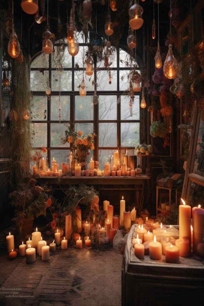 Mystical Candle Window Display