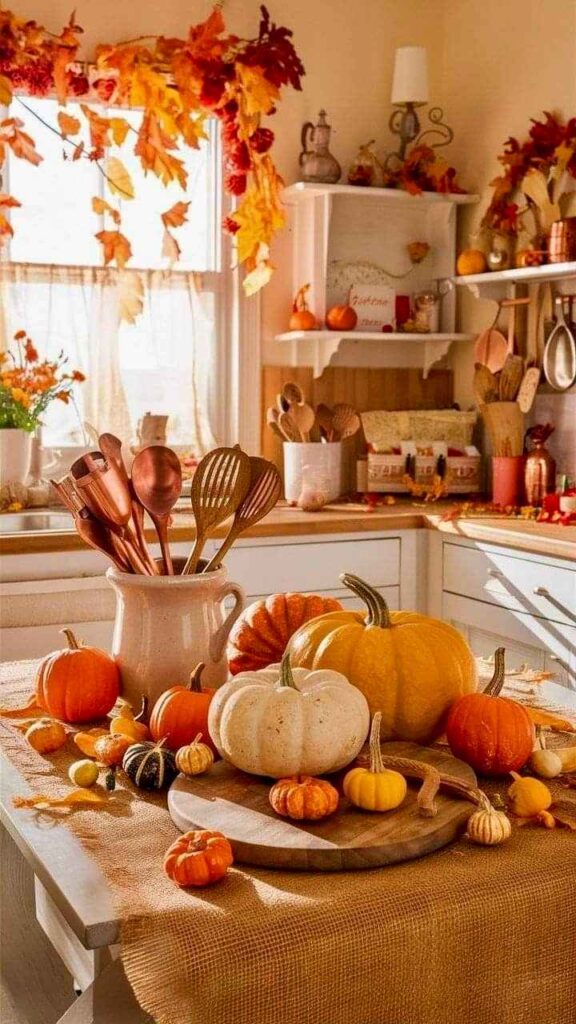 Neutral Fall Kitchen Decor