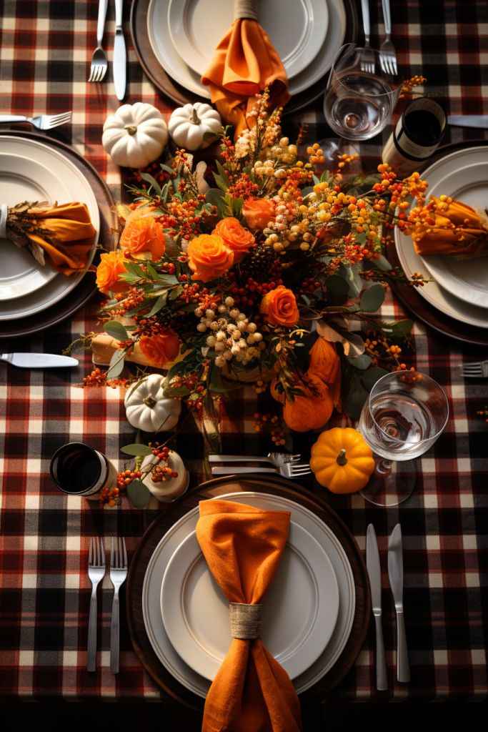 Plaid and Pumpkin Dinner Party
