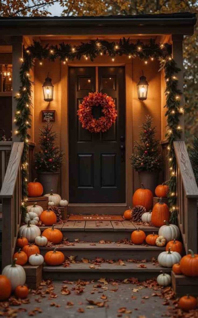 Pumpkin Patch Entrance With Rustic Charm